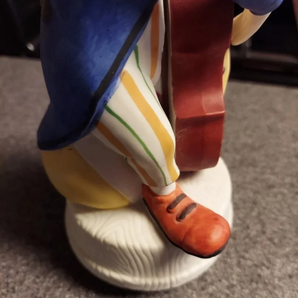 KATO KOGEI Hand Painted Bisque Porvelain Musical Clown Vintage Made in Japan EVC